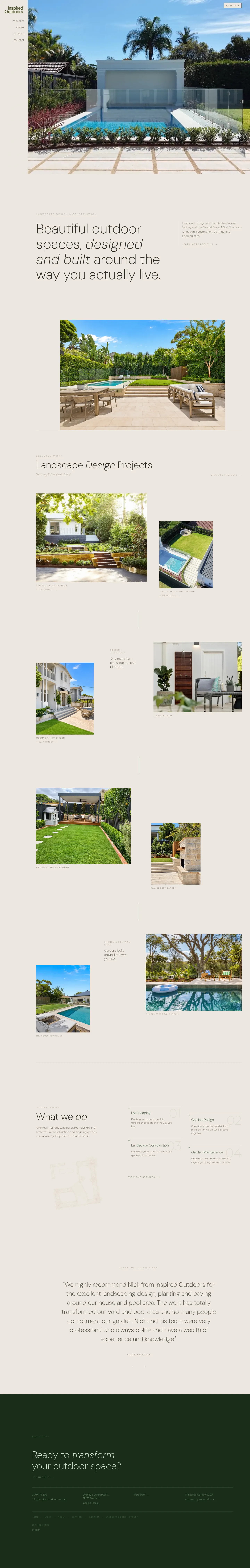 Inspired Outdoors full-page website screenshot